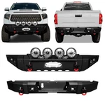 Vijay For 2014-2021 Tundra Steel Front And Rear Bumpers With Round Headlights. Fixed Price $829.00.