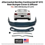 Bentley Continental Gt Rear Bumper Diffuser 2016 2018. Fixed Price $2100.00.