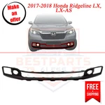 New Front Bumper Trim 71110T6ZA00 Textured For 2017-2018 Honda Ridgeline. Fixed Price $208.99.