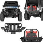 Grille Front + Rear Bumper W/tire Carrier & Oil Drum For Jeep Wrangler 07-18 Jk. Fixed Price $1189.56.