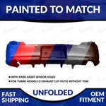New Painted 2010-2019 Ford Flex Rear Bumper Dual Exh & Snsr Holes W/o Tow Pkg. Fixed Price $471.98.