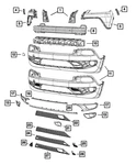 Genuine Mopar Fascia Applique 5QZ57XS9AA. Fixed Price $205.87.