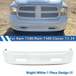 White Steel Front Bumper Face Bar For 2013-2018 Ram 1500 W/o Sensor Fog Light. Fixed Price $368.99.