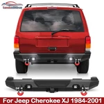 For 1984-2001 Jeep Cherokee Xj Steel Black Rear Bumper W/led Lights & Step Plate. Fixed Price $297.99.