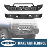 Hooke Road Front & Rear Bumper W/winch Plate Fit 2014-2015 Chevy Silverado 1500. Fixed Price $879.26.