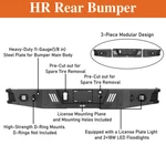 Hooke Road Textured Steel Front Rear Bumpers W/led Light Fit 2009-2014 Ford F150. Fixed Price $449.60.