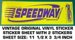 Speedway Motors Shop - Vintage Original Vinyl Decal Sticker Sheet Racing. Fixed Price $8.77.