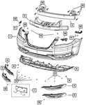 Genuine Mopar Fascia Bracket Left 68381169AA. Fixed Price $8.72.