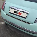 Rear Bumper Sill Cover For Fiat 500E 2024-2026 Stainless Steel Carbon Foiled. Fixed Price $59.99.