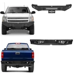 Fit Chevrolet Silverado 1500 2007-2013 Full Width Steel Front Bumper Rear. Fixed Price $929.08.