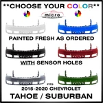 New Painted Front Bumper For 2015-2020 Tahoe Suburban *choose Color* GM1000974. Fixed Price $533.38.