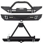 Front Bumper W/ D-rings & Led Lights Winch Plate For 87-06 Jeep Wrangler Tj Yj. Fixed Price $235.90.