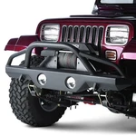 For Jeep Wrangler 87-06 Bumper Recovery Mid Width Textured Black Front Winch Hd. Fixed Price $663.85.