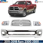 Front Bumper Face Bar Chrome & Grille Assembly Kit For 2011-2018 Ram 2500 3500. Fixed Price $615.50.