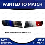 New Painted To Match 2015-2020 Ford F-150 Rear Bumper Ends With Sensor Holes. Fixed Price $282.99.