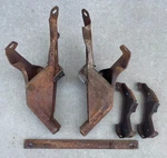 Ford Thunderbird Rear Back Bumper Mount Support Brackets Kit 1961-1963 61-63 Oem. Fixed Price $500.00.