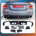 For Mercedes-benz Class W213 2016-2020 Glossy Rear Bumper Diffuser W/ Tailpipe. Fixed Price $243.99.