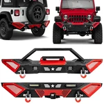 Front Rear Bumper For 2007-2025 Jeep Wrangler Jk Jl & Unlimited W/ Led Lights. Fixed Price $219.00.