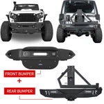 Hooke Road Front Bumper+rear W/ Led Lights Fit 2007-2018 Jeep Wrangler Jk. Fixed Price $798.09.