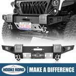 Hooke Road Front Bumper W/ Winch Plate & Skid Fit 07-18 Jeep Wrangler Jk. Fixed Price $248.88.