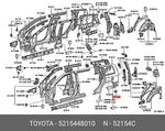 Genuine Oe Support, Rear Bumper, NO.1, 5215448010 For Toyota 52154-48010. Fixed Price $14.61.
