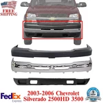 Front Bumper Chrome Steel Kit For 2003-2006 Chevrolet Silverado 2500 Hd / 3500. Fixed Price $453.42.