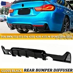 Rear Bumper Diffuser Gloss Black For 2014-2020 Bmw F32 F33 F36 Series Sport. Fixed Price $102.82.