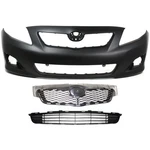 Bumper Cover Kit For 09-10 Toyota Corolla North America Built With Grille Front. Fixed Price $198.81.