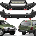 Front Rear Bumper For 1999-2004 Jeep Grand Cherokee Wj W/ Winch Plate+lights. Fixed Price $365.00.