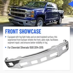 New For 2014-2015 Chevy Silverado 1500 Front Bumper Face Bar Chrome W/ Fog Hole. Fixed Price $189.99.
