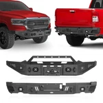 Textured Steel Front Bumper Rear W/led Lights For Ram 1500 2019-2024. Fixed Price $399.49.