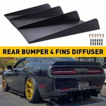 Rear Diffuser 4 Fins Bumper Splitter Chin Spoiler Lower Lip Universal Car. Fixed Price $8.54.