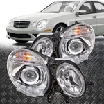 Headlights Set For 2006-2009 Mercedes-benz E-class 4D W211 06/30/06 To E-350. Fixed Price $245.95.
