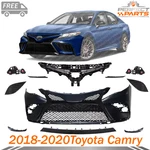 New Front Bumper Cover+uper+lower Grille Assembly Kit For Toyota Camry 2018-2020. Fixed Price $351.00.