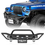 Texture Black Tubular Front Bumper W/ Led Spotlights Fit 97-06 Jeep Wrangler Tj. Fixed Price $259.99.