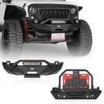 Bull Bar Front & Rear Bumper W/tire Carrier Gas Can For Jeep Wrangler Jk 07-18. Fixed Price $859.22.