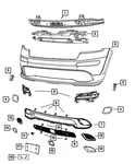Genuine Mopar Front Upper Fascia 68157869AC. Fixed Price $468.63.