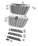 Genuine Mopar Lower Grille 68156961AA. Fixed Price $129.94.