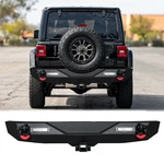 Vijay For 2018-2025 Jeep Wrangler Jl Steel Rear Bumpers With Led Light& D-rings. Fixed Price $259.99.