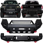 Vijay For Tacoma 2016-2023 Steel Black Front Rear Bumper W/led Lights. Fixed Price $519.29.