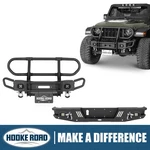Hooke Road Grille Guard Front Rear Bumper W/ D-rings Fit 20-25 Jeep Jt Gladiator. Fixed Price $499.99.
