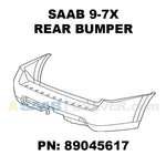 Saab 9-7X Rear Bumper Cover 2005-2009 97X New Genuine Oem Unpainted 89045617. Fixed Price $499.99.
