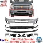 Front Bumper Chrome Steel Kit With Brackets For 2011-2014 Silverado 2500HD 3500. Fixed Price $489.03.