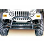 Rugged Ridge Front Semi-gloss Black Steel 3" Tube Bumper For CJ5 CJ7 Wrangler Tj. Fixed Price $339.99.