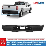 Rear Step Bumper For 2007-2010 Sierra Silverado 2500 3500 W/o Sensor Hole Primed. Fixed Price $308.99.