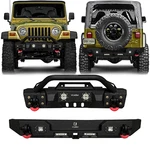 Vijay For 1997-2006 Jeep Wrangler Tj Steel Front/rear Bumper W/winch Plate&light. Fixed Price $284.99.