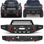 Aaiwa 2015 2016 2017 Ford F150 Steel Front + Rear Bumper W/winch Plate&light. Fixed Price $1070.85.