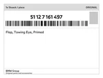 Genuine Bmw Flap, Towing Eye, Primed 51-12-7-161-497 New. Fixed Price $25.49.