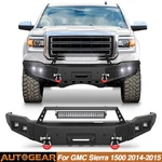 For Gmc Sierra 1500 2014-2015 Steel Front Bumper W/ Winch Plate & Led Lights. Fixed Price $539.00.