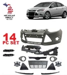 2012 2013 2014 Ford Focus Front Bumper Cover W Fog Lights Sel. Fixed Price $155.99.